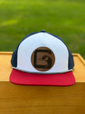 Perforated Structured Red-White-Blue / Navy-White Rope